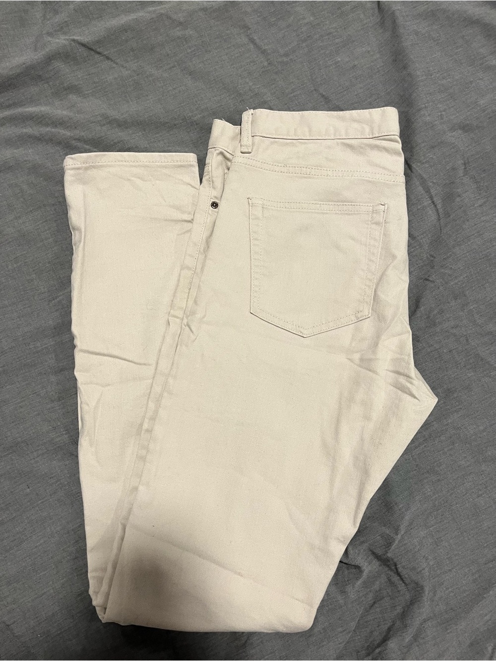 H&M Men's Slim Straight Jeans in Off-White
